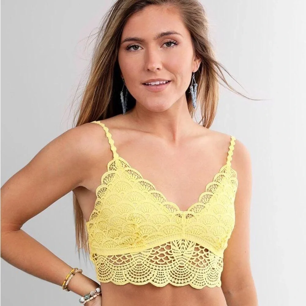 Women’s Free People Sunrise To Sunset Lace Bralette Top Medium - Picture 6 of 11